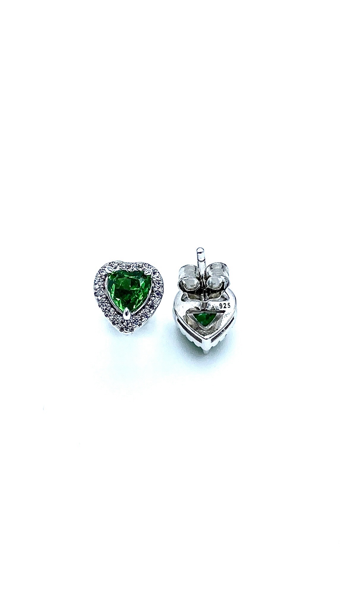 Emerald Mini Kalp Küpe
